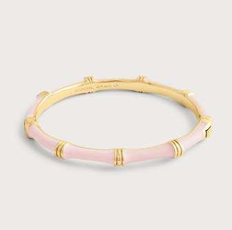 Bamboo Enameled Bangle Pale Pink