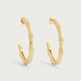 Bamboo Enameled Hoops Clementin