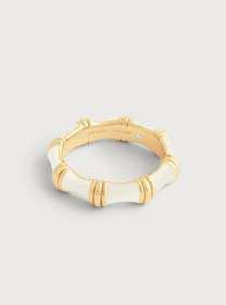 Bamboo Enameled Hoops Pale Blue
