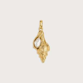 Milos Shell with Pearl Charm