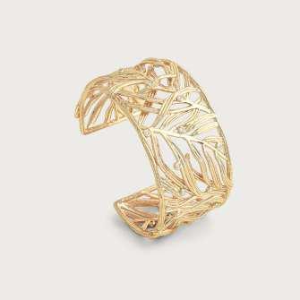 2.5cm W Palm Leaves Cuff