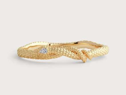 3.8cm W Serpent Hinged Bangle