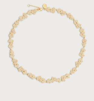 Orchid Pavé Necklace (White)