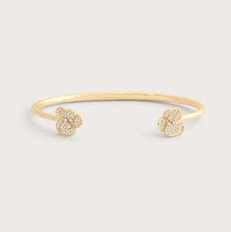 1.9cm W Orchid Pavé Bangle (White)