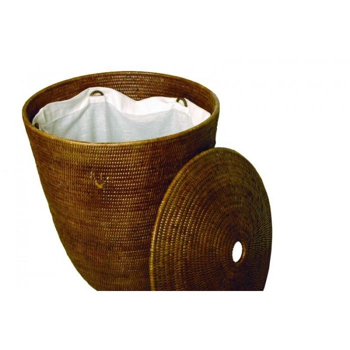 Corbeille à linge olive + sac