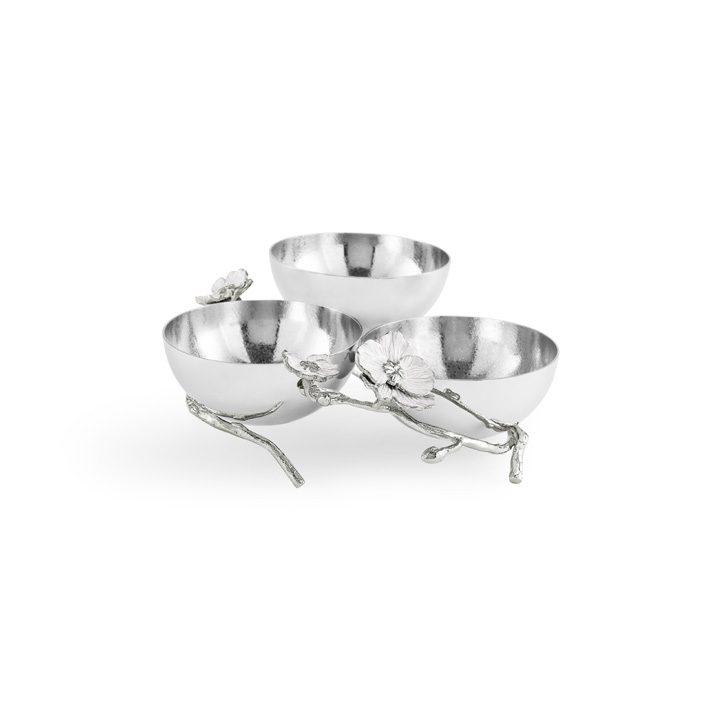 Silver Orchid Medium Bowl
