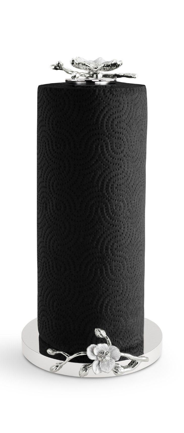 Silver Orchid Paper Towel Holder