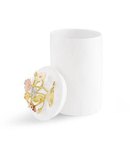 Colored Enamel Wildflowers Bread Basket