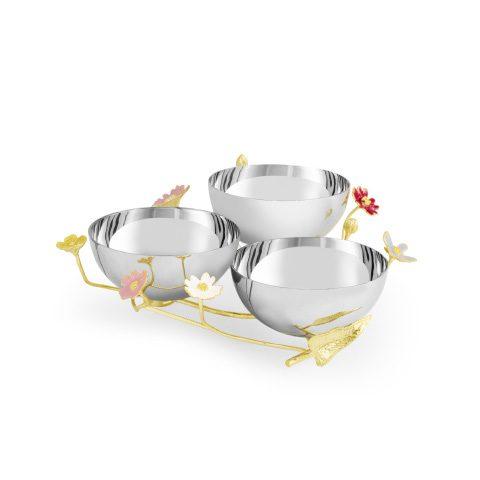 Colored Enamel NEW Wildflowers Serving Set