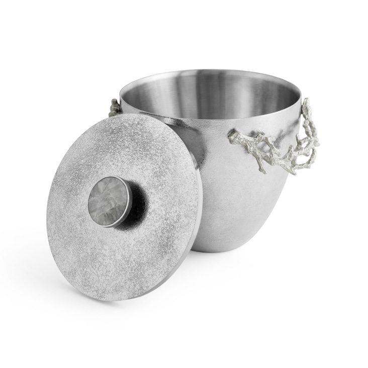 Grey Sand Washed Enamel Ocean Reef Ice Bucket