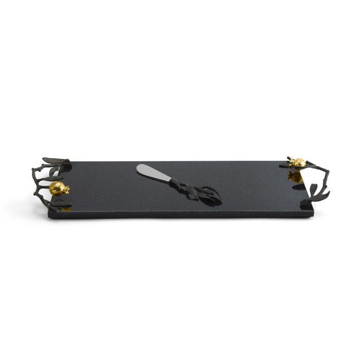 Pomegranate Small Cheese Board w/ Knife