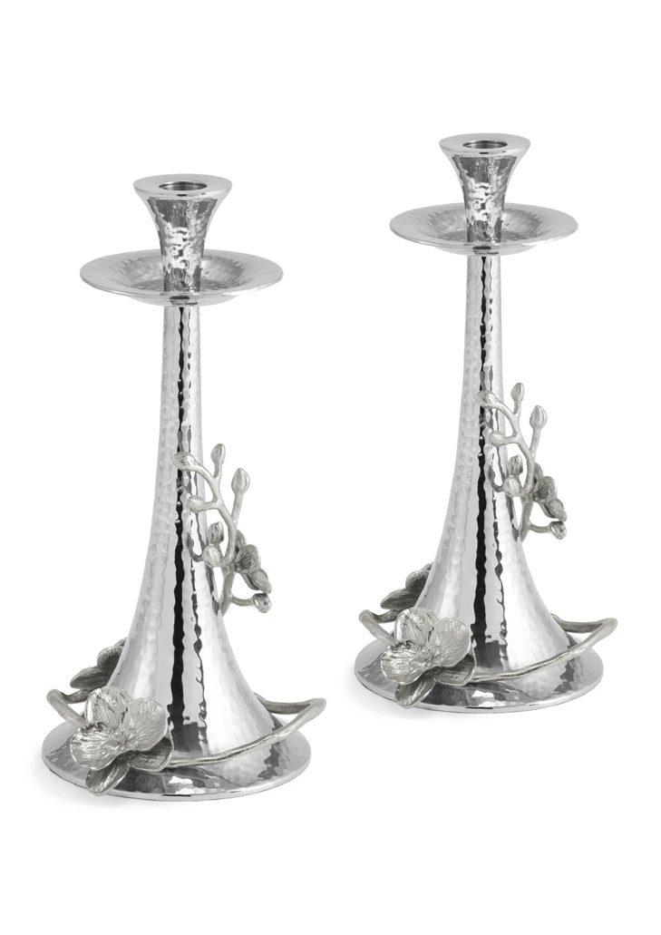 White Orchid Candleholders