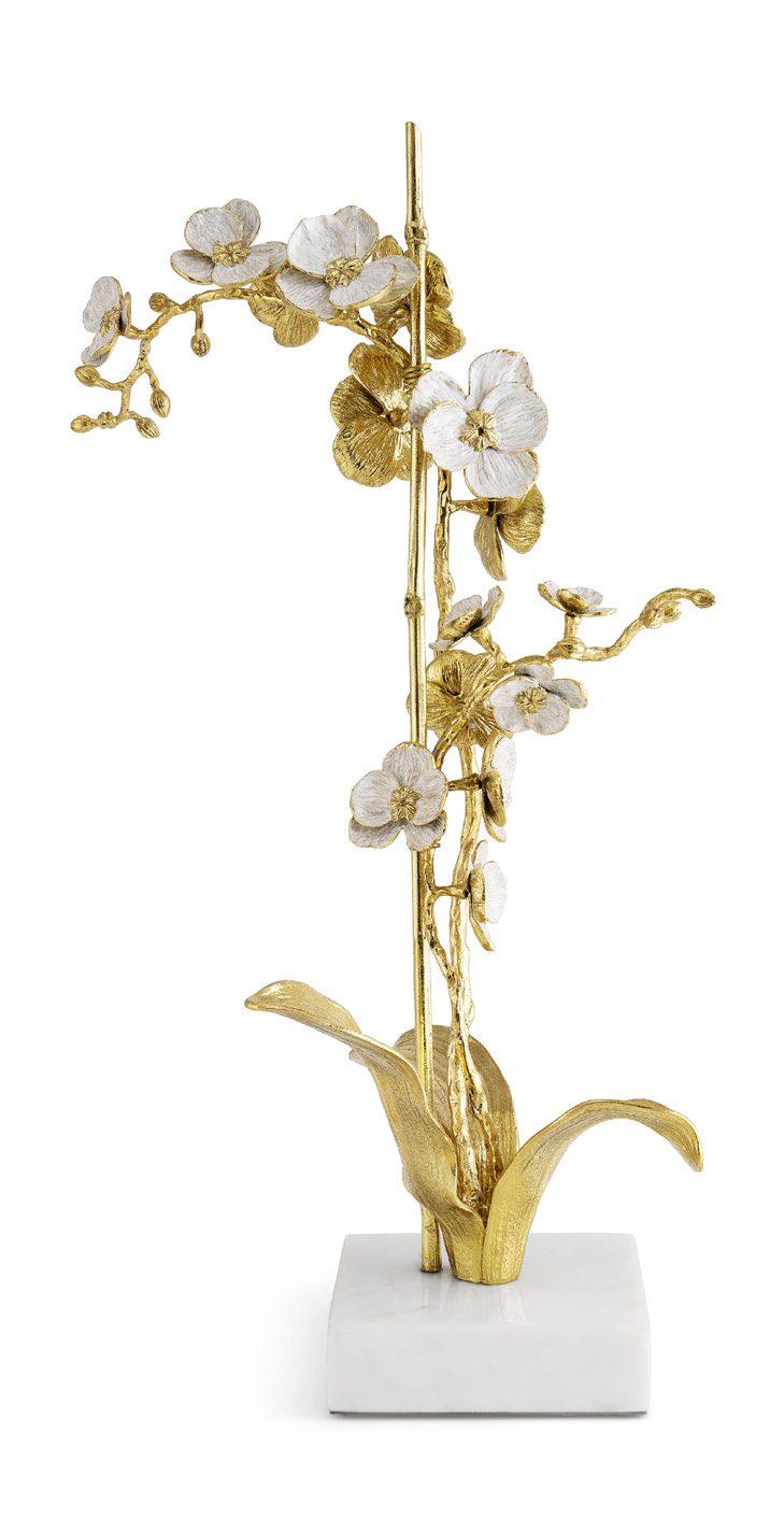 Marble Orchid Sculpture
