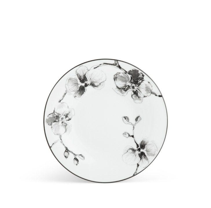 Porcelain Black Orchid Tidbit Plate
