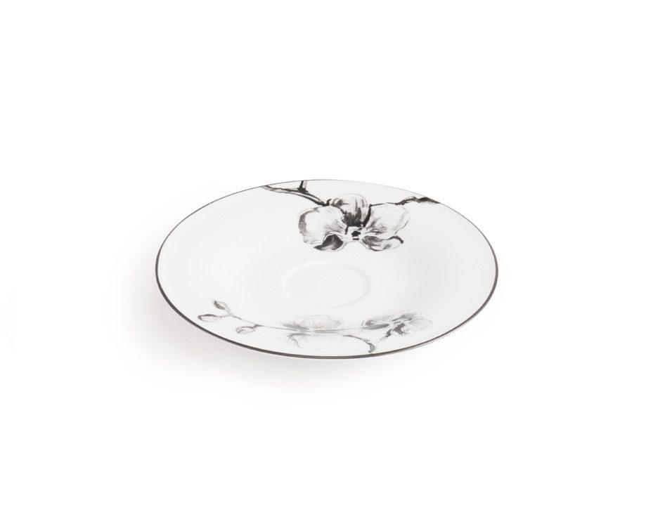 Porcelain Black Orchid Saucer
