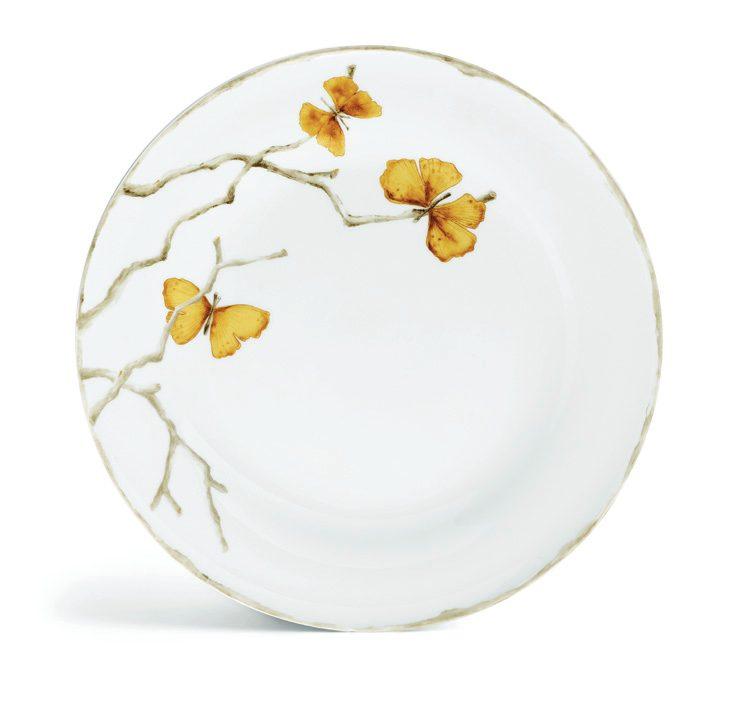 Butterfly Ginkgo Gold Dinner Plate