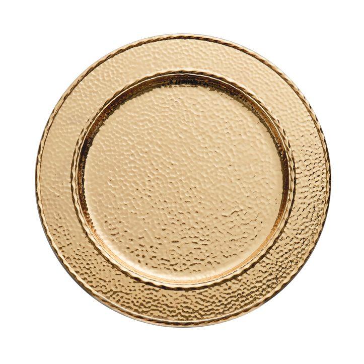 Hammertone Charger/Platter Goldtone