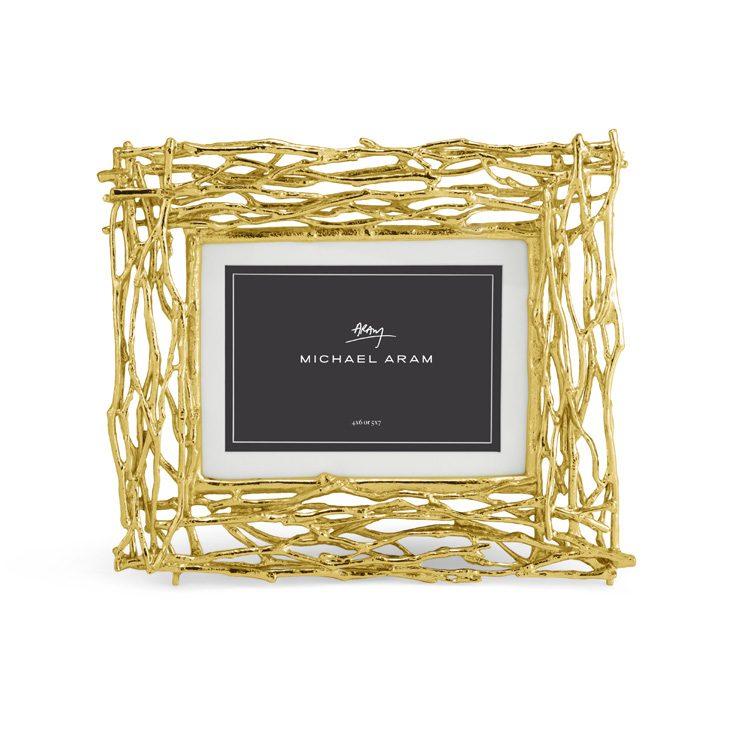 Glass Twig Frame - Gold