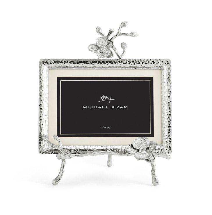 Glass White Orchid Easel Frame