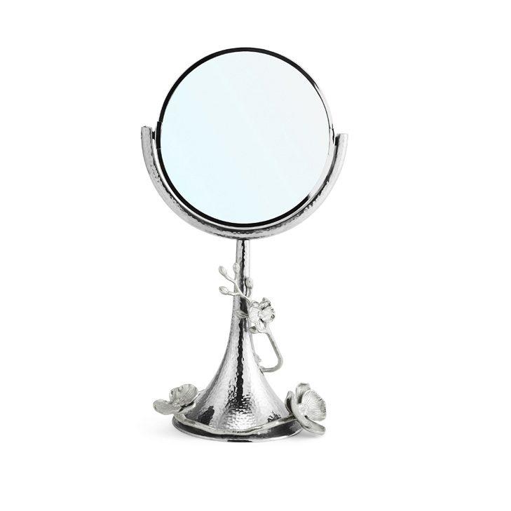 White Orchid Vanity Mirror