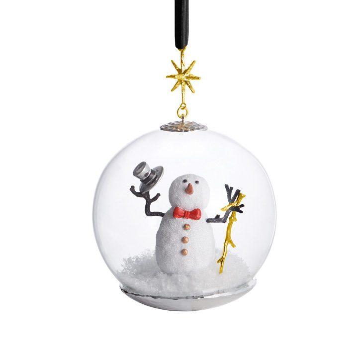 Island Santa Snow Globe Ornament