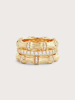 1.27cm W Bamboo Stack Hinged Bangle