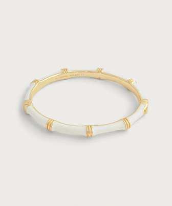 Bamboo Enameled Bangle Creme