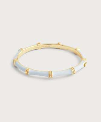 6cm W Bamboo Enameled Bangle Clementine
