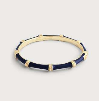 6cm W Bamboo Enameled Bangle Black