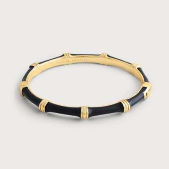 6cm W Bamboo Enameled Bangle Burgundy