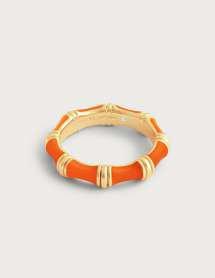 Bamboo Enameled Hoops Atlantic Navy Blue