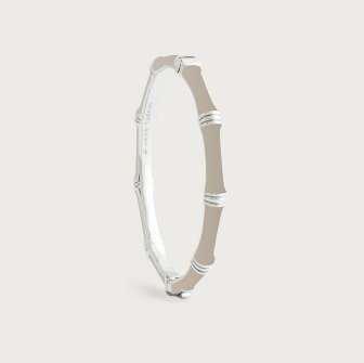 Bamboo Enameled Bangle Black