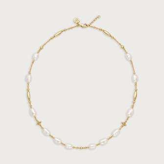 Milos Multi Beaded Necklace - Pearl