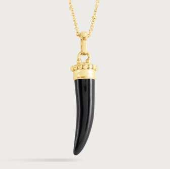 Forza Stone Horn Charm - Black Onyx