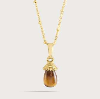 Forza Stone Drop Charm - Tiger Eye