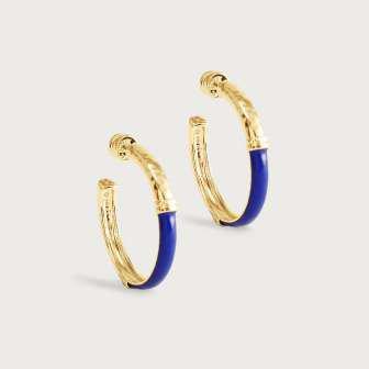 Forza Medium Hoop Earrings - Lapis