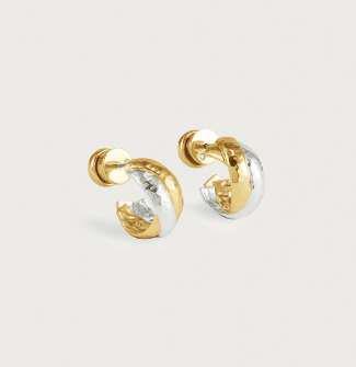 Farrier Triple Huggie Hoop Earrings