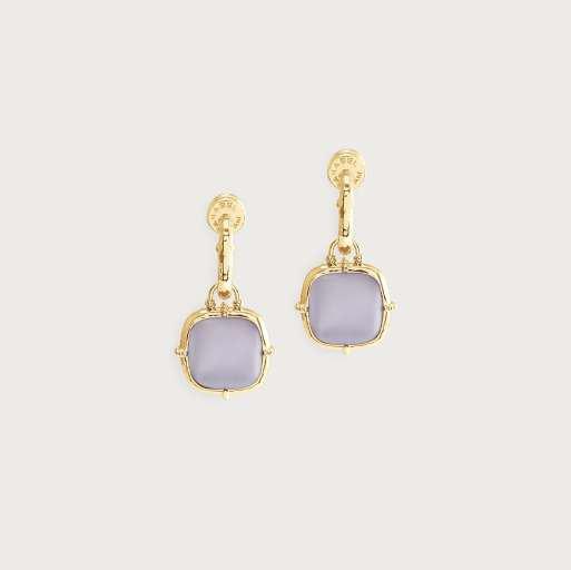 Farrier Stone Earrings Charm - Lilac