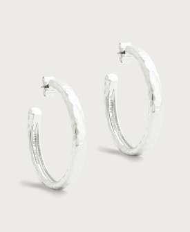 Farrier Large Hoop Earrings Sterling Silver