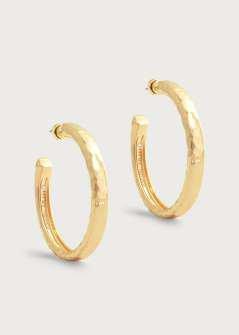 Farrier Large Hoop Earrings Gold