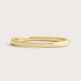 6cm W Farrier Wide Hinged Bangle Gold