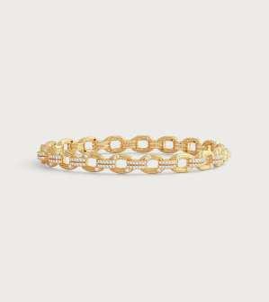 2.4” L X 1.8” W Enchanted Forest Chain Hinged Bangle