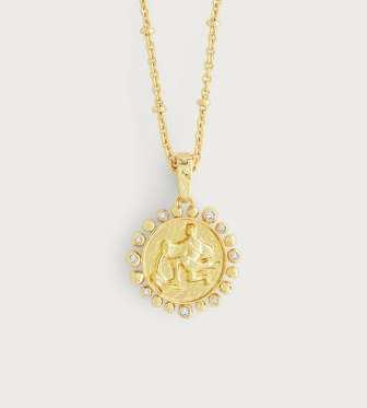 Zodiac Pendant Necklace, Sagittarius (removeable)