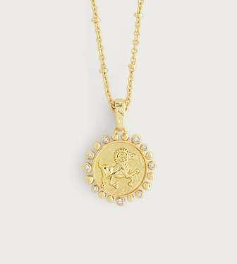 Zodiac Pendant Necklace, Aries (removeable)