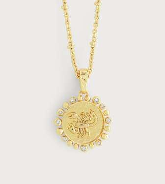CHAIN 48.2cm L, PENDANT 1.9cm W X 1.9cm L Zodiac Pendant Necklace, Leo (removeable)