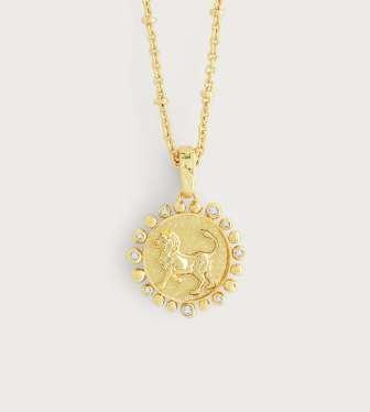 CHAIN 48.2cm L, PENDANT 1.9cm W X 1.9cm L Zodiac Pendant Necklace, Libra (removeable)