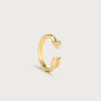 Heart Radiant Pearl Gold Stud Ear- rings