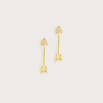 K GOLD PLATED BRASS Heart Hoop Earrings - Small