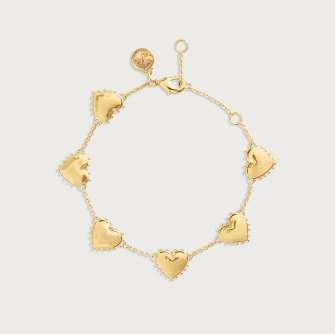 K GOLD PLATED BRASS Heart Arrow Ring