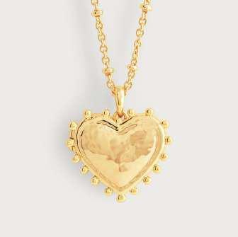 Adjustable Chain, Pendant 1.52cm W x 1.77cm L Heart Large Locket